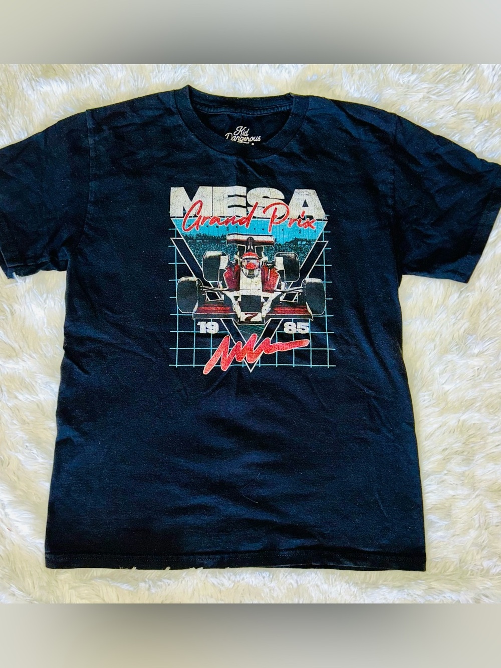 Kid Dangerous Grand Prix Graphic Short Sleeve Tee Boys Medium 10-12